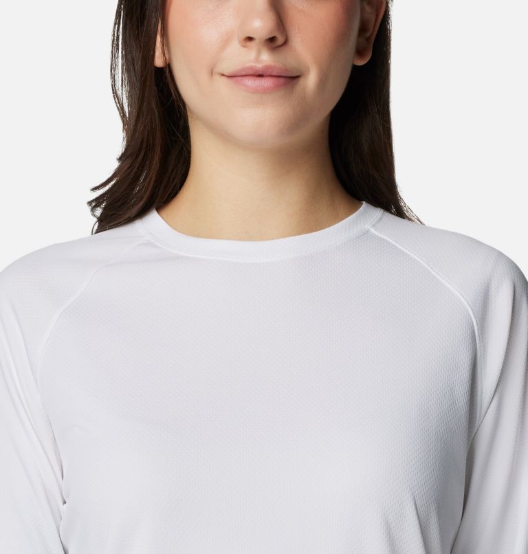 Thumbnail: Women's PFG Solar Stream Long Sleeve Shirt, Color: White, image 4