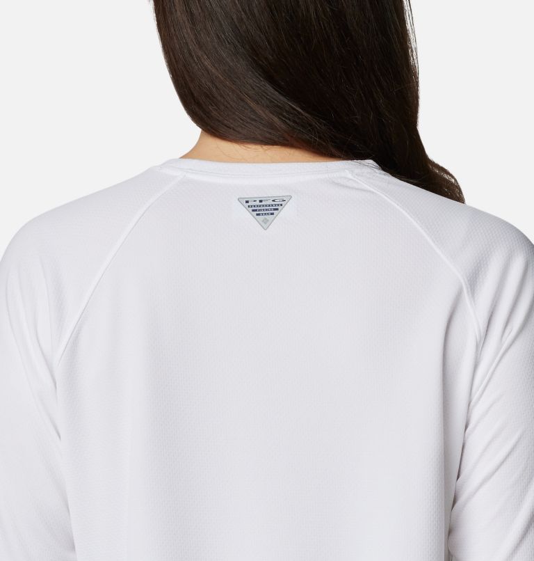 Women's PFG Solar Stream Long Sleeve Shirt, Color: White, image 5