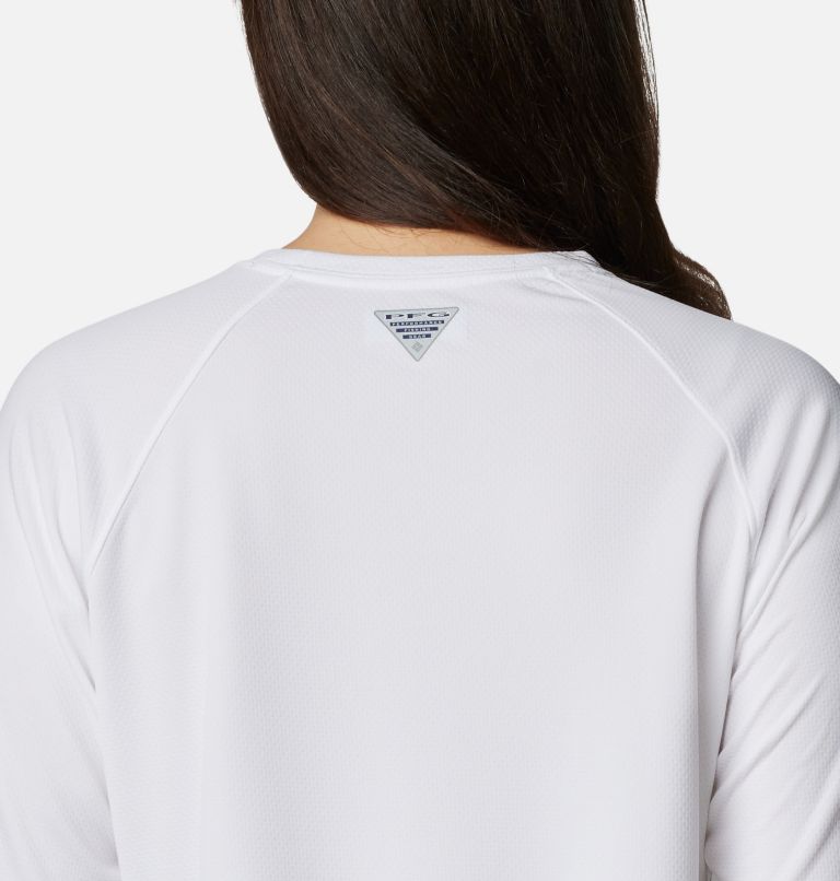 Thumbnail: Women's PFG Solar Stream Long Sleeve Shirt, Color: White, image 5