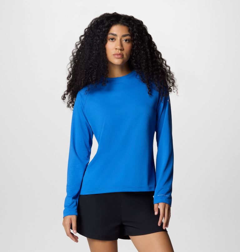 Women's PFG Solar Stream Long Sleeve Shirt, Color: Vivid Blue, image 1