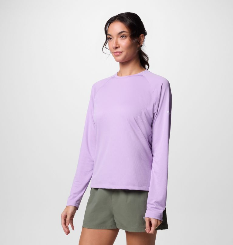 Women's PFG Solar Stream Long Sleeve Shirt, Color: Hydrangea, image 3