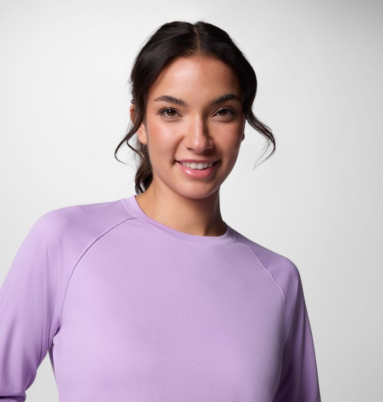 Women's PFG Solar Stream Long Sleeve Shirt, Color: Hydrangea, image 4