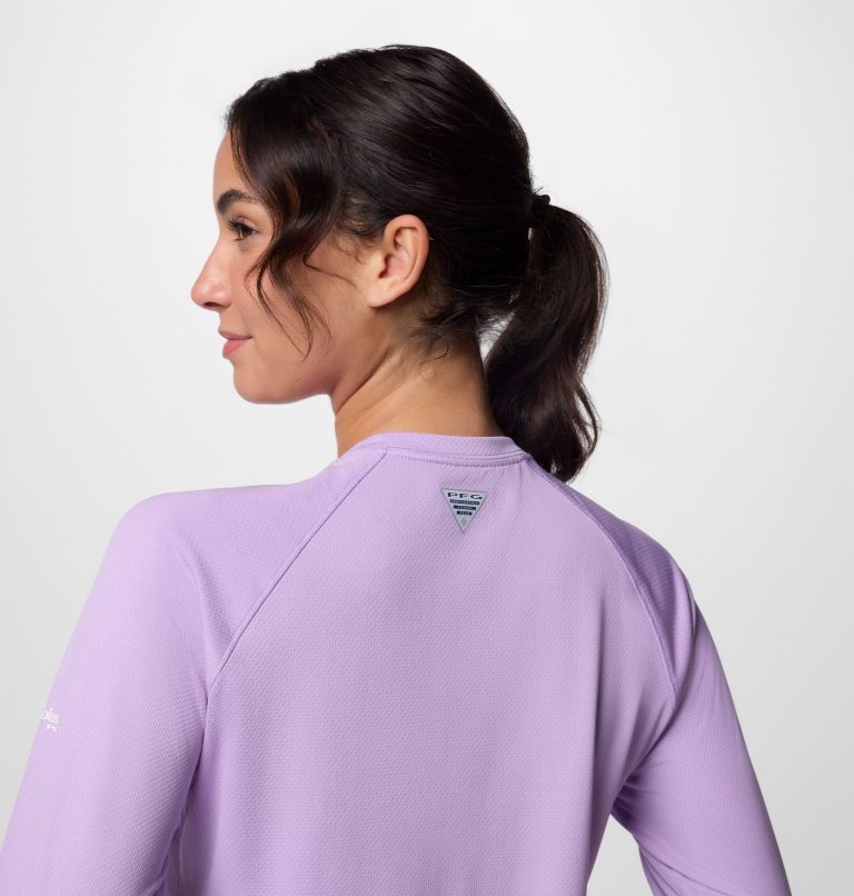 Women's PFG Solar Stream Long Sleeve Shirt, Color: Hydrangea, image 5