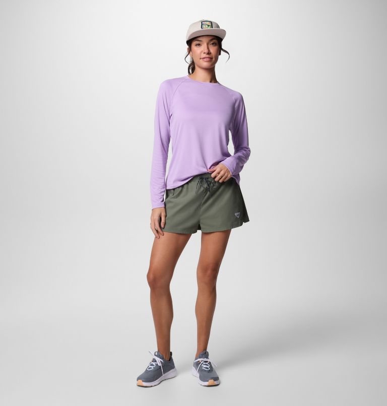 Women's PFG Solar Stream Long Sleeve Shirt, Color: Hydrangea, image 6