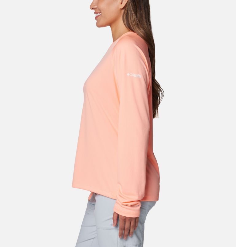 Women's PFG Solar Stream Long Sleeve Shirt, Color: Tiki Pink, image 3