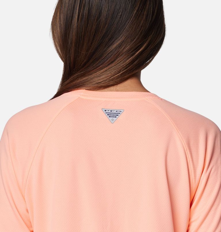 Women's PFG Solar Stream Long Sleeve Shirt, Color: Tiki Pink, image 5