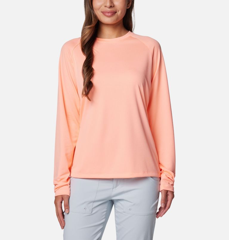 Women's PFG Solar Stream Long Sleeve Shirt, Color: Tiki Pink, image 1