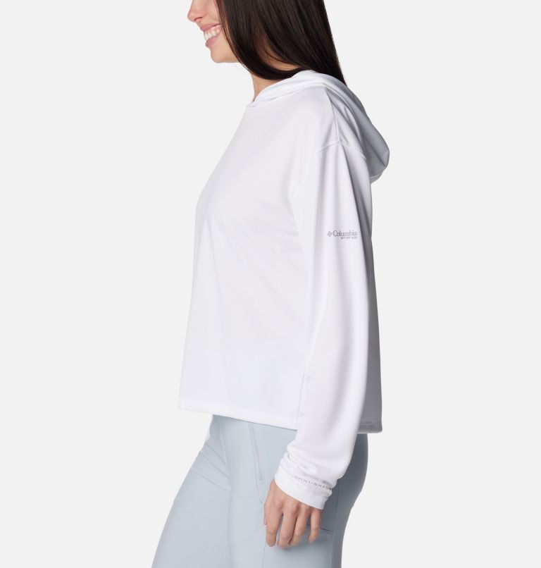 Women's PFG Solar Stream Hoodie, Color: White, image 3