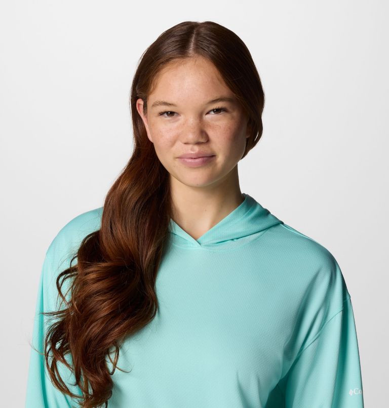 Women's PFG Solar Stream Hoodie, Color: Gulf Stream, image 4