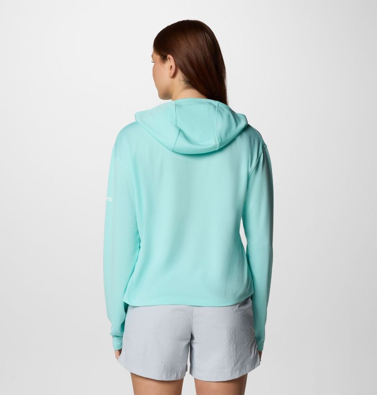 Women's PFG Solar Stream Hoodie, Color: Gulf Stream, image 2