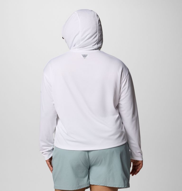 Women's PFG Solar Stream Hoodie - Plus Size, Color: White, image 2
