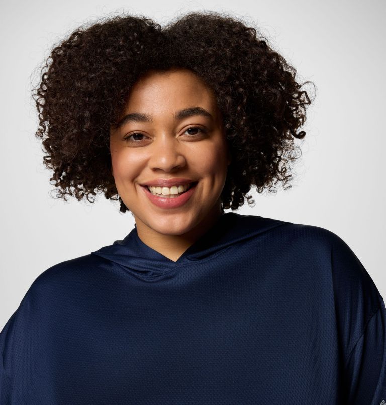 Women's PFG Solar Stream Hoodie - Plus Size, Color: Collegiate Navy, image 4