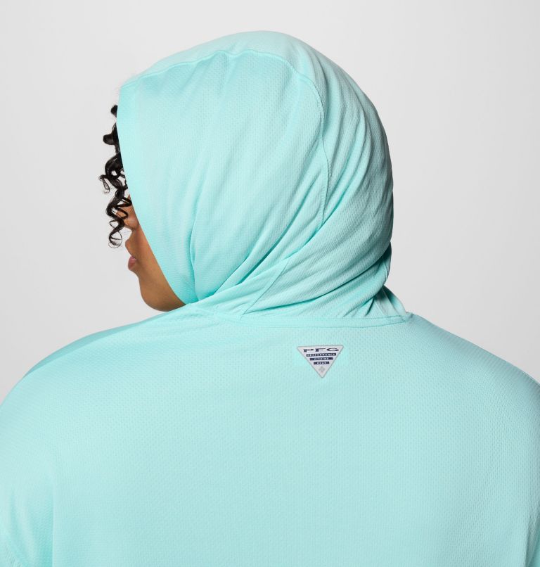 Women's PFG Solar Stream Hoodie - Plus Size, Color: Gulf Stream, image 5