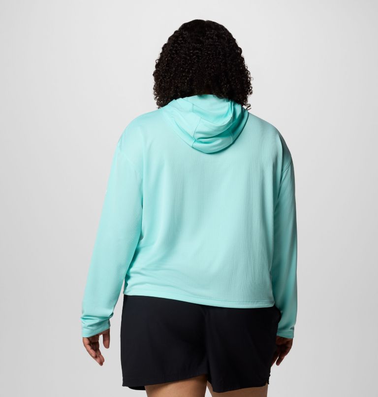 Women's PFG Solar Stream Hoodie - Plus Size, Color: Gulf Stream, image 2