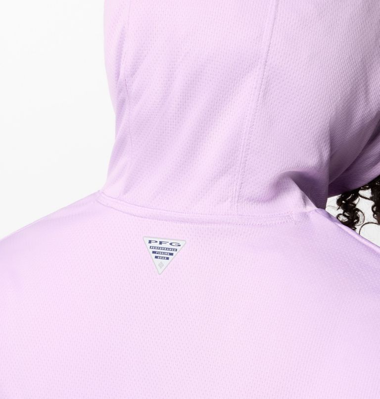 Women's PFG Solar Stream Hoodie - Plus Size, Color: Hydrangea, image 5
