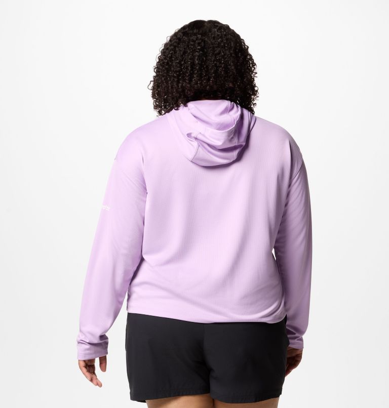 Women's PFG Solar Stream Hoodie - Plus Size, Color: Hydrangea, image 2
