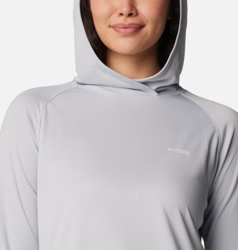 Women's PFG Solar Stream Elite Hoodie, Color: Cirrus Grey, image 4