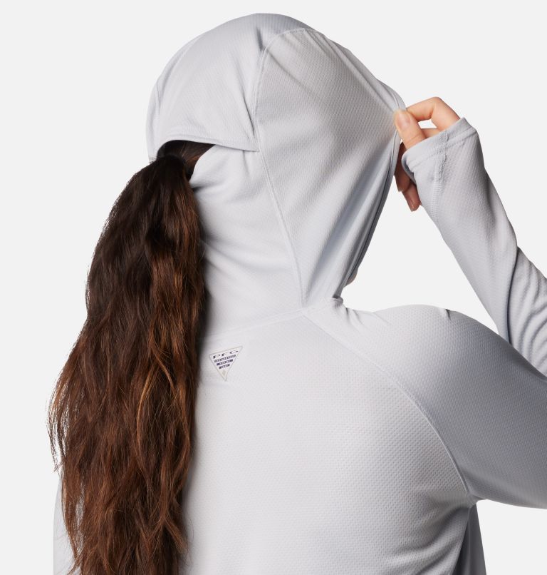 Women's PFG Solar Stream Elite Hoodie, Color: Cirrus Grey, image 5