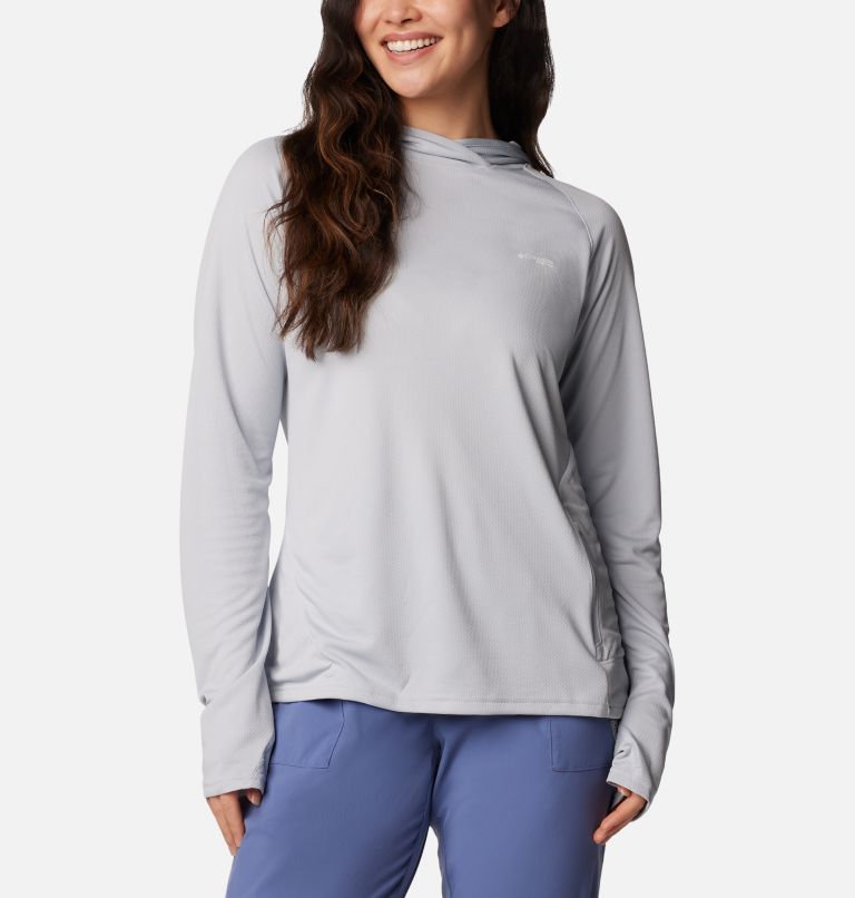 Women's PFG Solar Stream Elite Hoodie, Color: Cirrus Grey, image 1