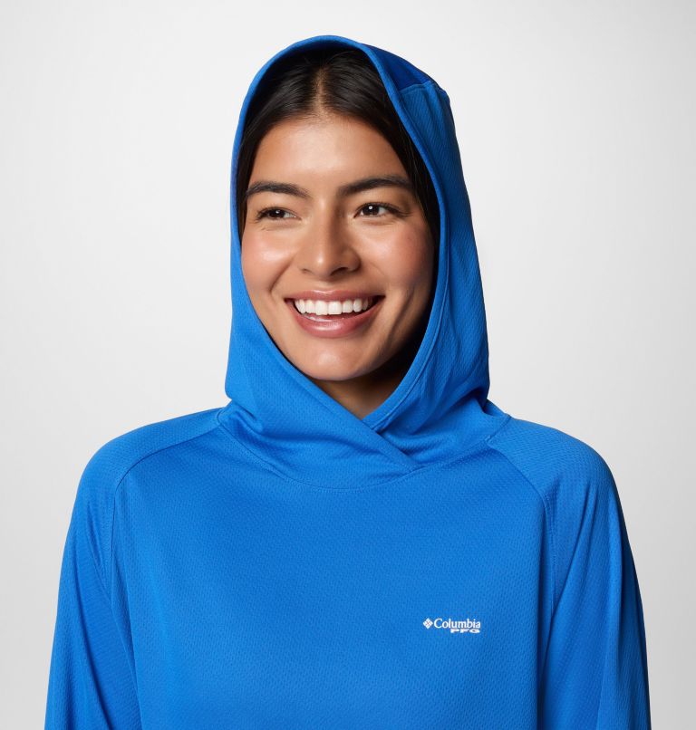 Chandail à capuchon PFG Solar Stream Elite pour femme, Color: Vivid Blue, image 4