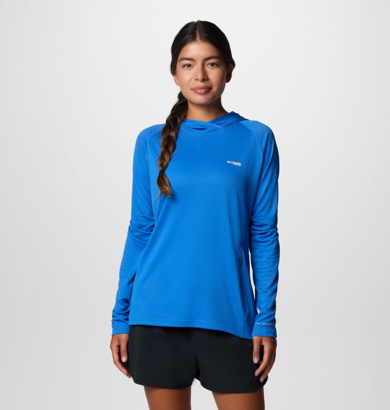 Chandail à capuchon PFG Solar Stream Elite pour femme, Color: Vivid Blue, image 1