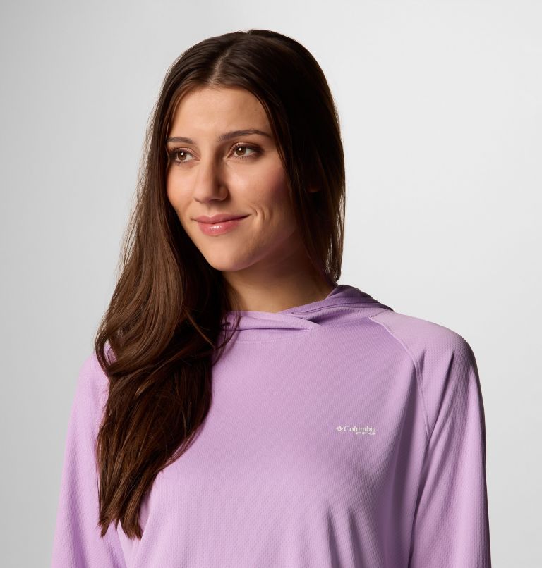 Women's PFG Solar Stream Elite Hoodie, Color: Hydrangea, image 4