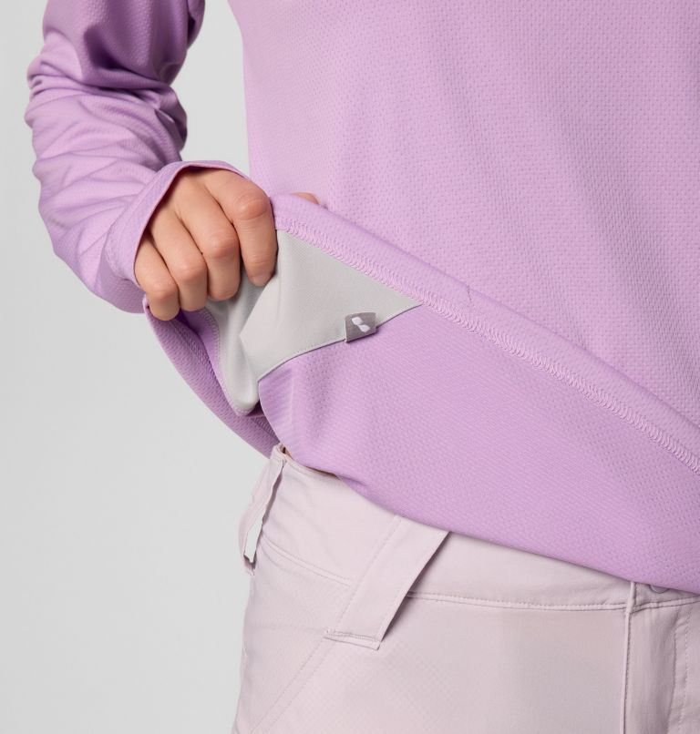 Women's PFG Solar Stream Elite Hoodie, Color: Hydrangea, image 9