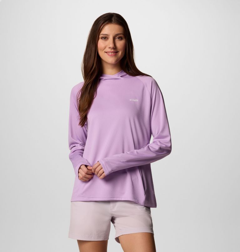 Women's PFG Solar Stream Elite Hoodie, Color: Hydrangea, image 1