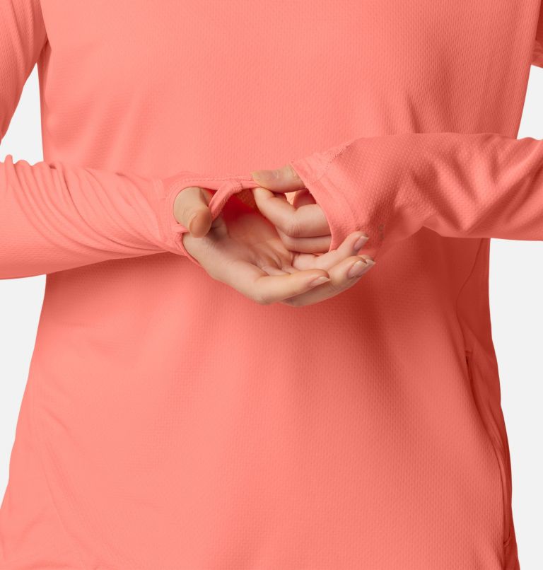 Women's PFG Solar Stream Elite Hoodie, Color: Tiki Pink, image 6