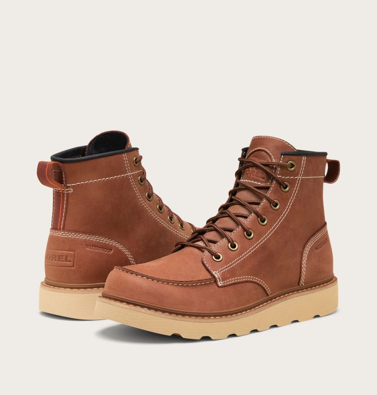 SLABTOWN 62' Men's Moc Waterproof Boot, Color: Rustic Brown, Ceramic, image 9