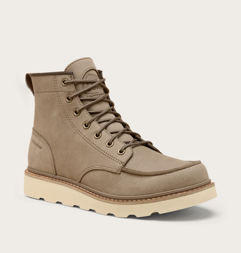 SLABTOWN 62' Men's Moc Waterproof Boot, Color: Khaki II, Bleached Ceramic, image 6