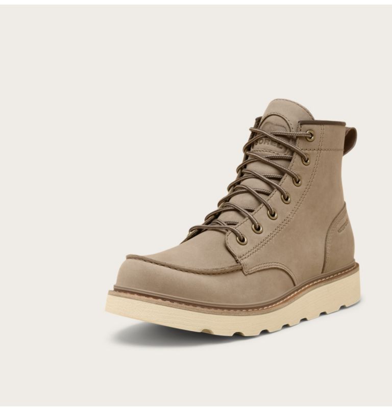 SLABTOWN 62' Men's Moc Waterproof Boot, Color: Khaki II, Bleached Ceramic, image 7