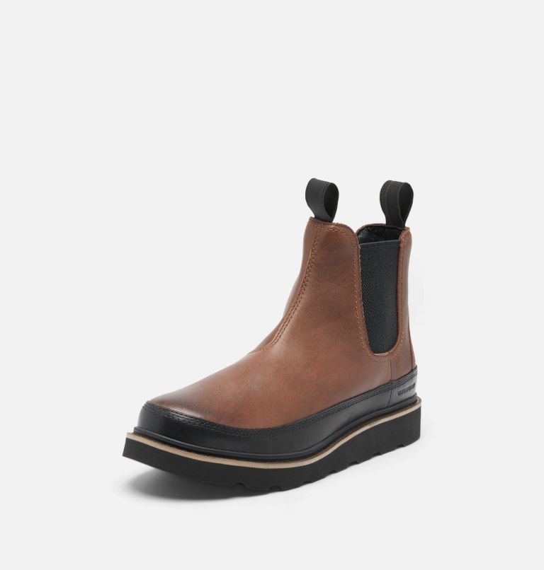 SLABTOWN 62' Men's Chelsea Waterproof Boot, Color: Tobacco, Black, image 8