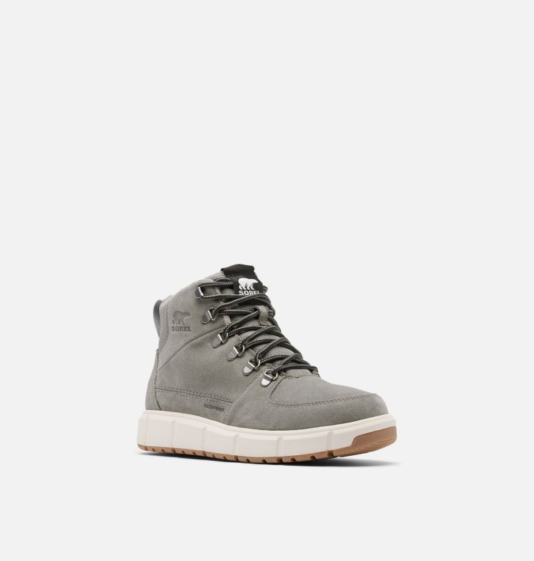 SOREL EXPLORER III Blazer Men's Waterproof Boot, Color: Quarry, Chalk, image 7