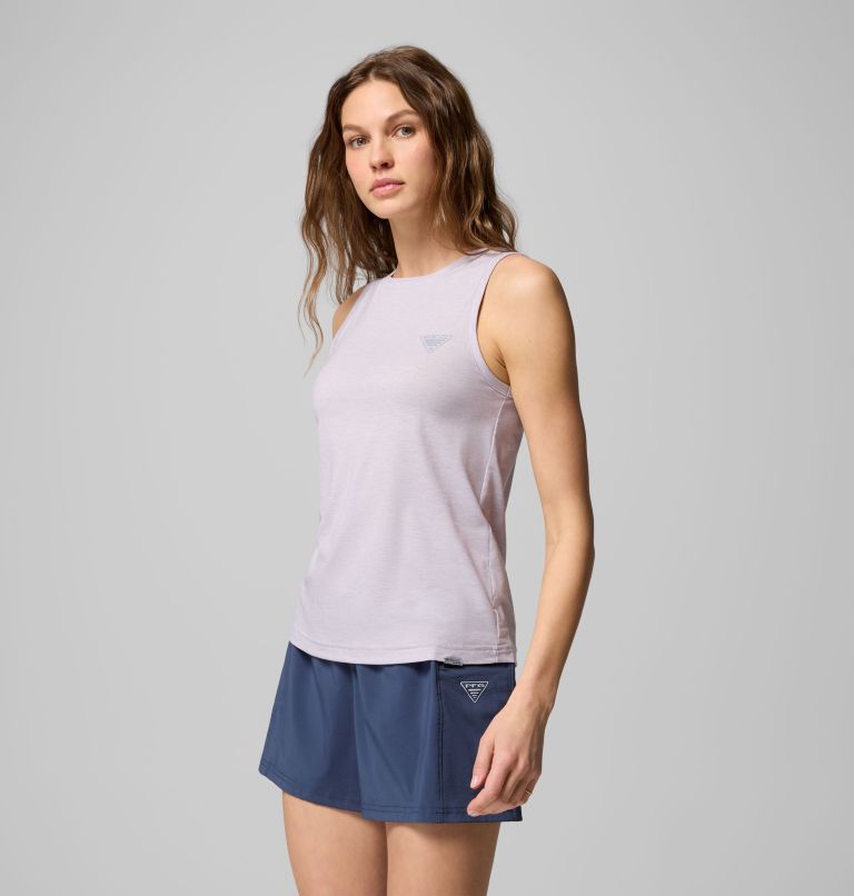 Women's PFG Uncharted Tank, Color: Lavender Pearl Heather, image 3