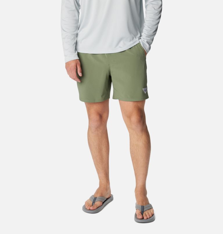 Men's PFG Terminal Roamer Stretch Shorts, Color: Cypress, image 1