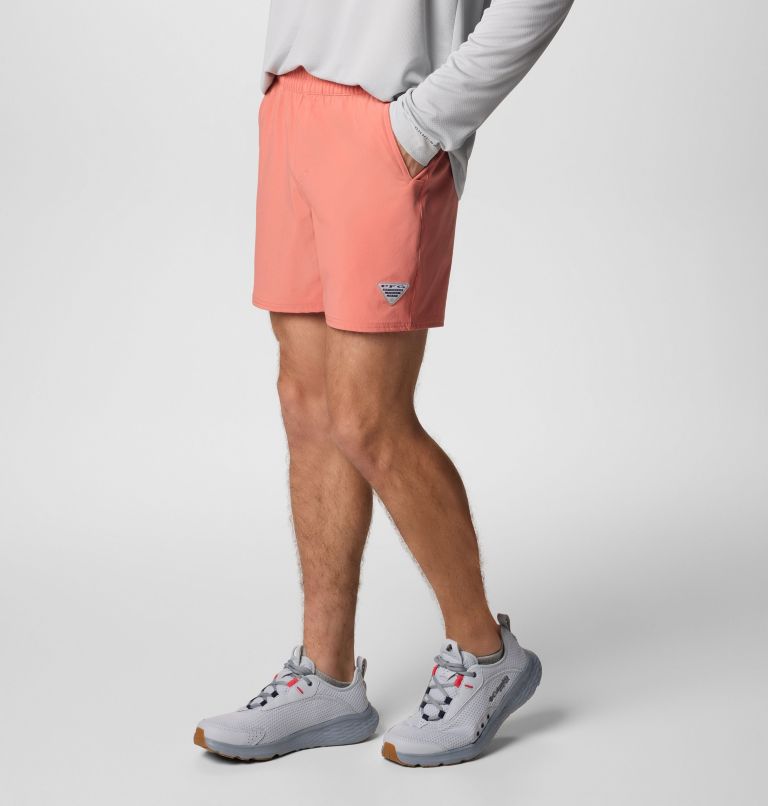 Men's PFG Terminal Roamer Stretch Shorts, Color: Faded Peach, image 4
