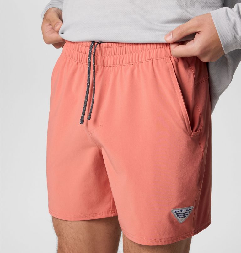 Men's PFG Terminal Roamer Stretch Shorts, Color: Faded Peach, image 5