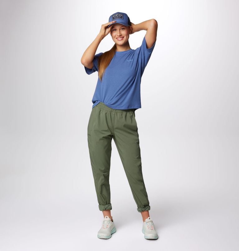 Women's PFG Uncharted Short Sleeve Tech T-Shirt, Color: Bluebell, W Uncharted, image 3