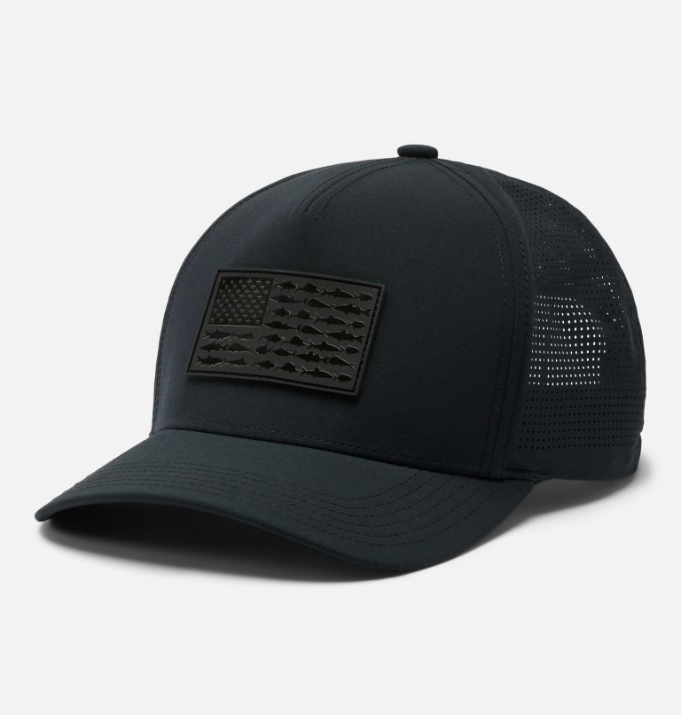PFG Elite 3D Stretch Snap Back, Color: Black, Fish Flag, image 1