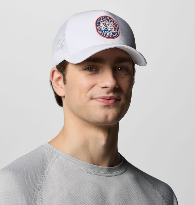 PFG Elite 3D Stretch Snap Back, Color: White, PFG Breakline FL, image 2