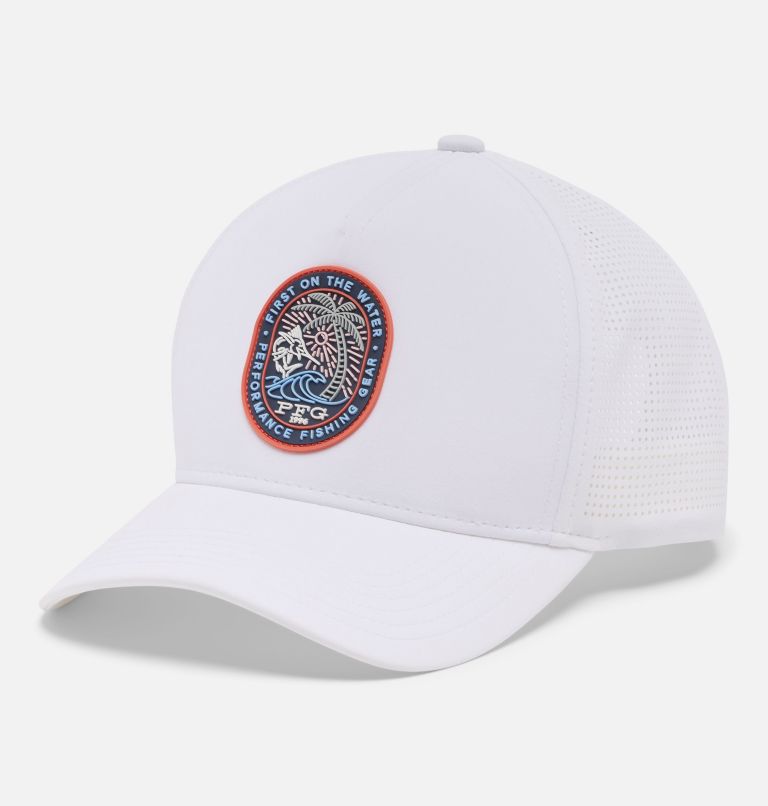 PFG Elite 3D Stretch Snap Back, Color: White, PFG Breakline FL, image 1