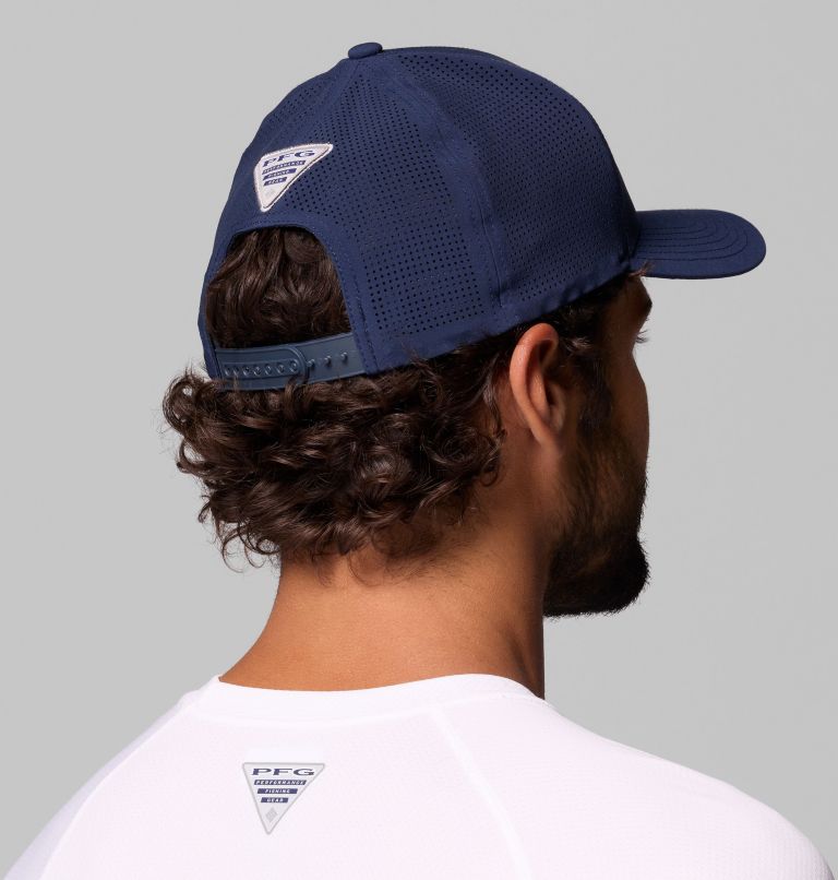 PFG Elite 3D Stretch Snap Back, Color: Collegiate Navy, PFG Pop Weld Logo, image 4