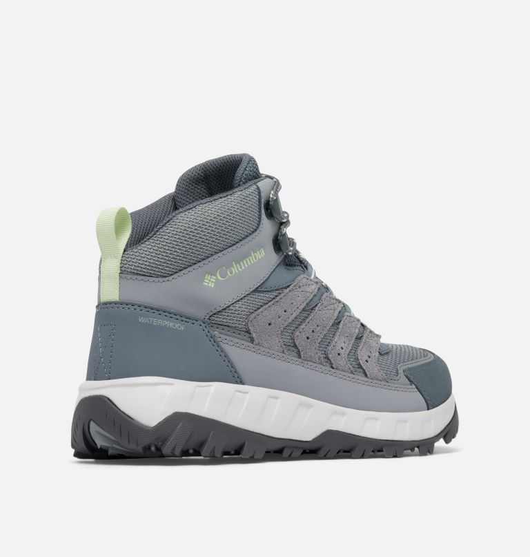 Women's Strata Trail Mid Waterproof Shoe, Color: Ti Grey Steel, Sage Leaf, image 9