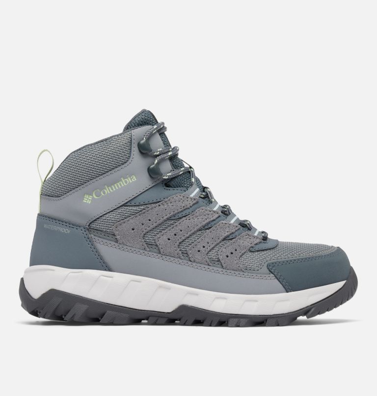 Women's Strata Trail Mid Waterproof Shoe, Color: Ti Grey Steel, Sage Leaf, image 1