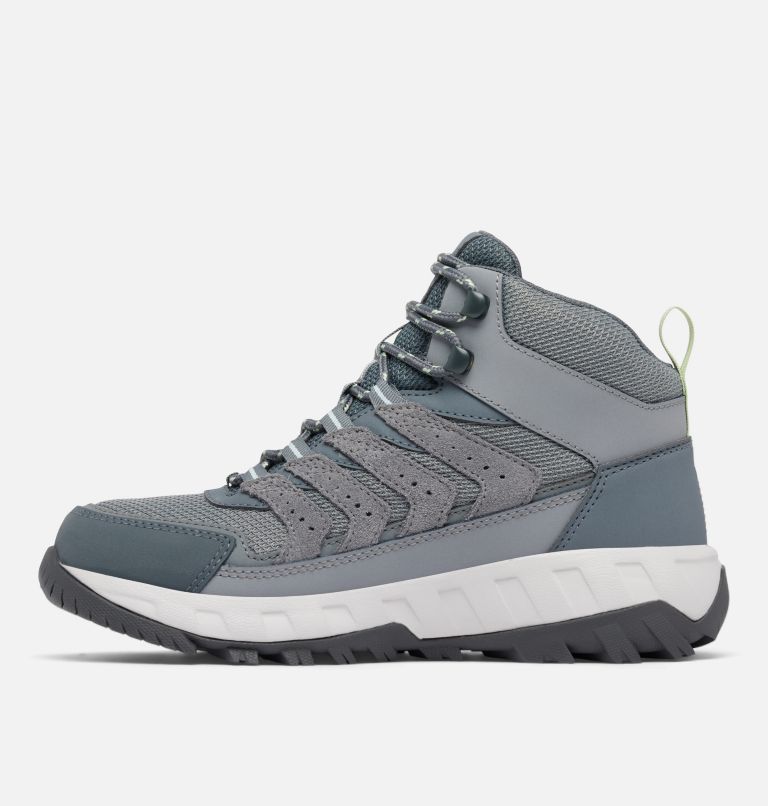 Women's Strata Trail Mid Waterproof Shoe, Color: Ti Grey Steel, Sage Leaf, image 6