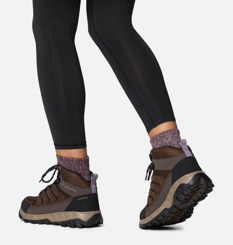 Women's Strata Trail Mid Waterproof Shoe, Color: Cordovan, Granite Purple, image 10