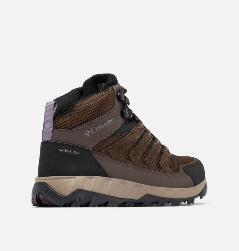 Women's Strata Trail Mid Waterproof Shoe, Color: Cordovan, Granite Purple, image 9