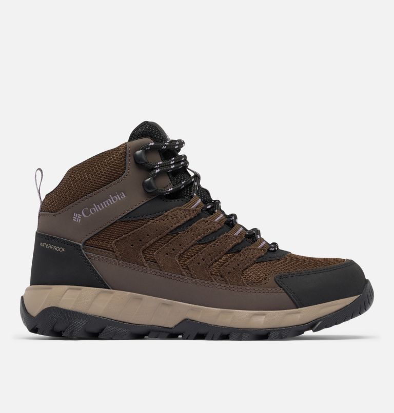 Women's Strata Trail Mid Waterproof Shoe, Color: Cordovan, Granite Purple, image 1