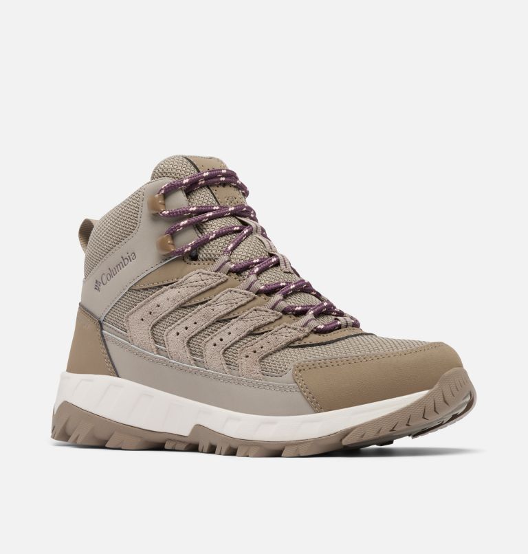 Women's Strata Trail Mid Waterproof Shoe - Wide, Color: Kettle, Blush Rose, image 2